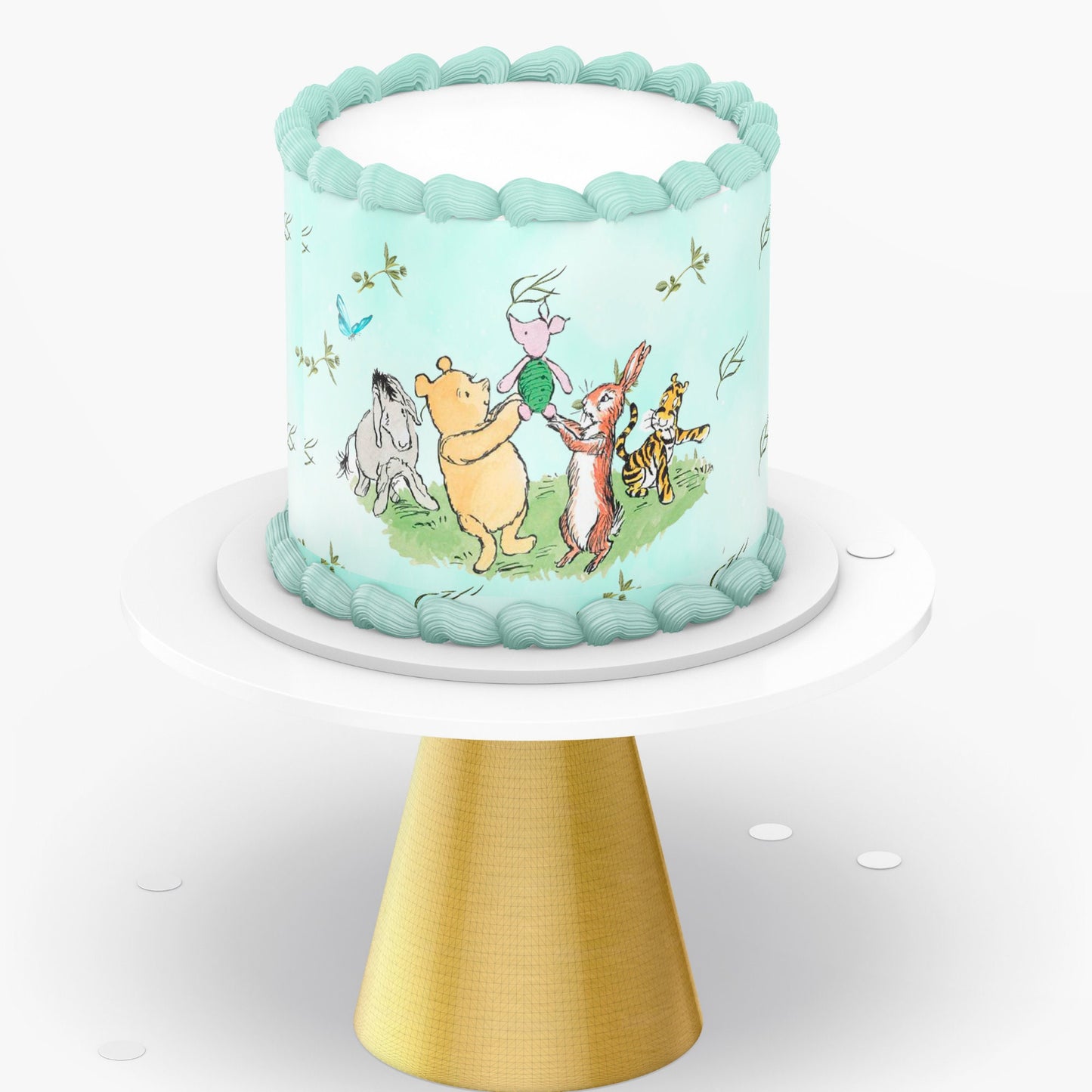 Boy Baby Shower | Pooh Bear Edible Image Cake Topper