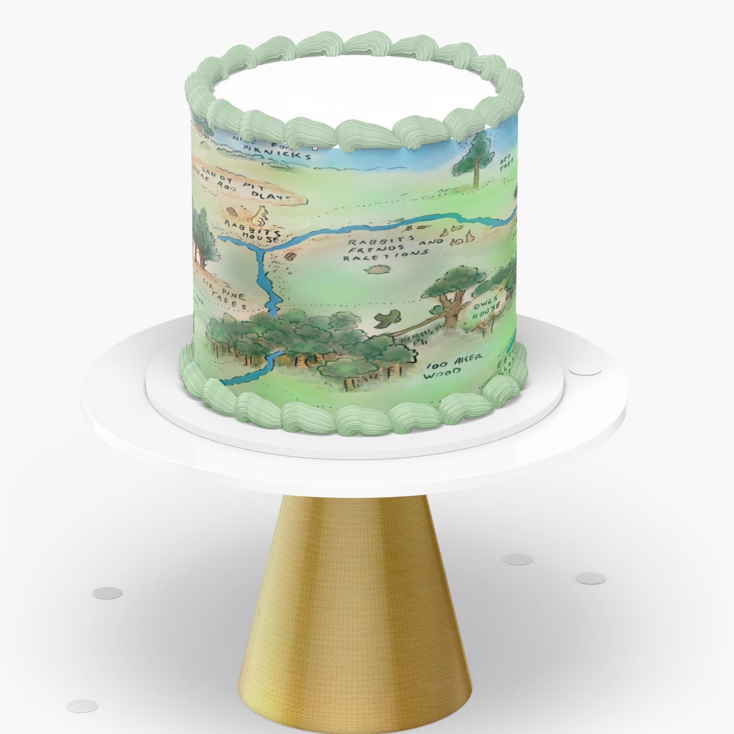Pooh Bear Edible Image | Custom Cake Photo Print | Baby Shower