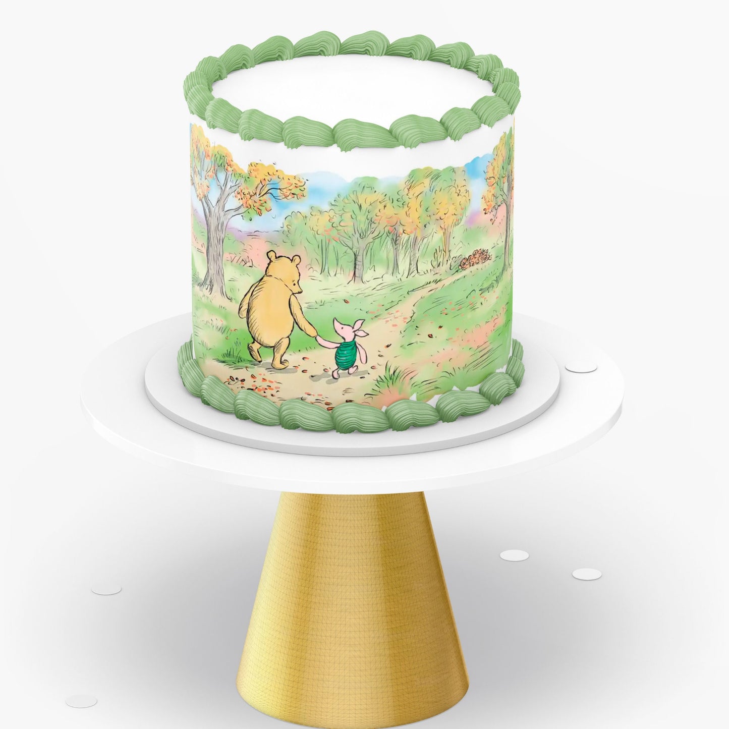 Pooh Bear Cake Topper | Custom Icing Sheet | First Birthday