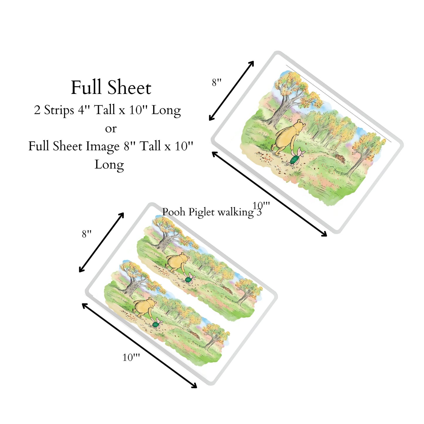 Pooh Bear Cake Topper | Custom Icing Sheet | First Birthday
