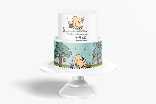 Baby Shower Cake Wraps | Classic Pooh Bear | Edible Icing Sheet