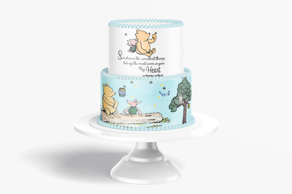 Pooh Bear Cake Topper | Personalized Edible Image | Girl Shower