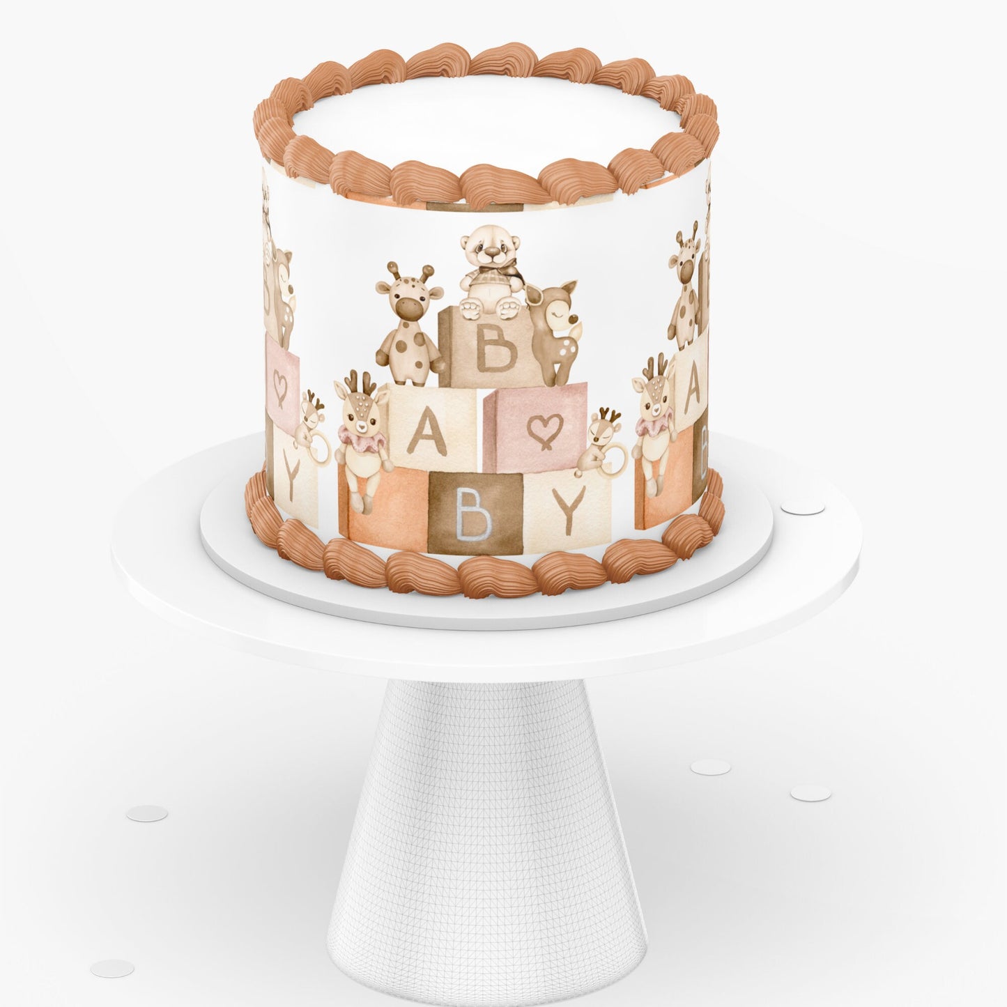 BOHO BABY SHOWER Cake Vintage Toy Baby shower cake Edible Image Vintage Doll cake topper Vintage Baby shower Edible Image Cake Wrap
