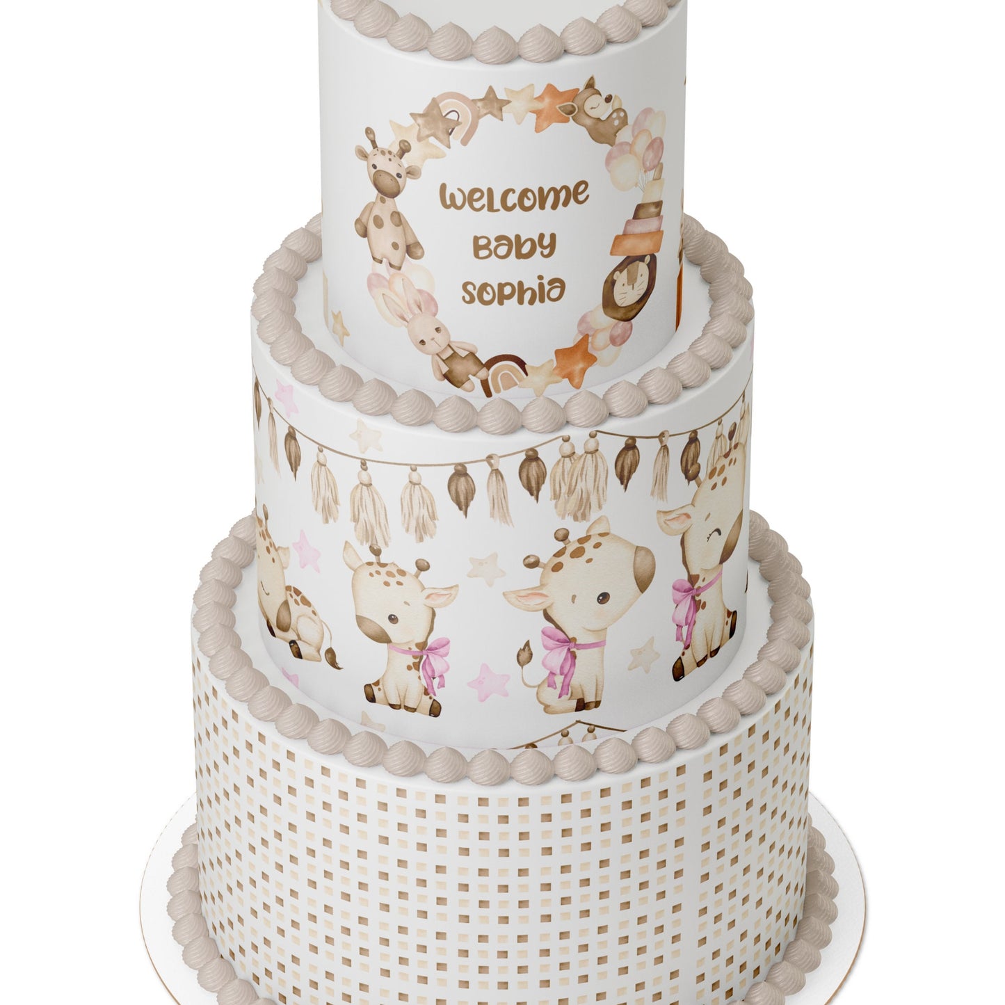 BOHO BABY SHOWER Cake Vintage Toy Baby shower cake Edible Image Vintage Doll cake topper Vintage Baby shower Edible Image Cake Wrap