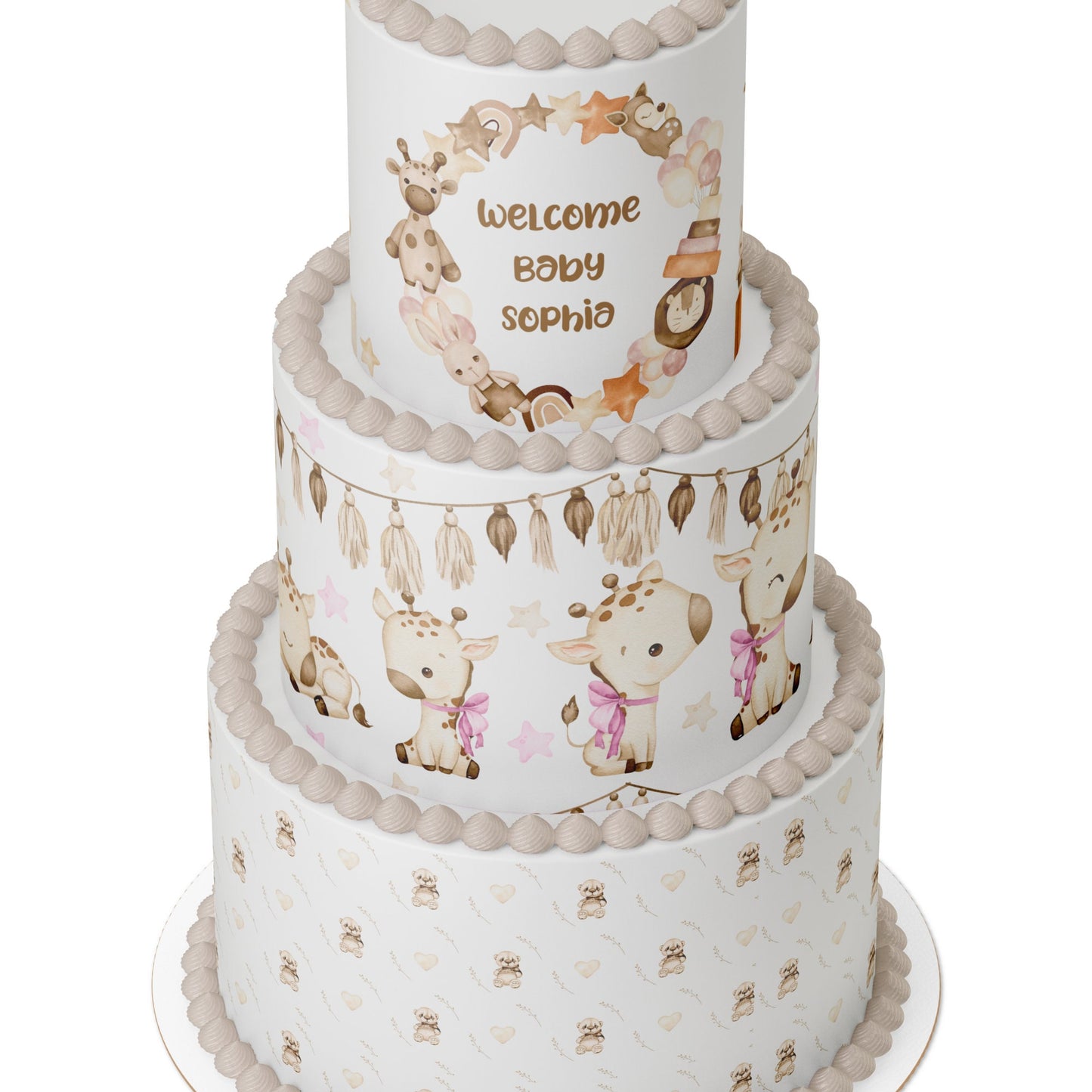 BOHO BABY SHOWER Cake Vintage Toy Baby shower cake Edible Image Vintage Doll cake topper Vintage Baby shower Edible Image Cake Wrap