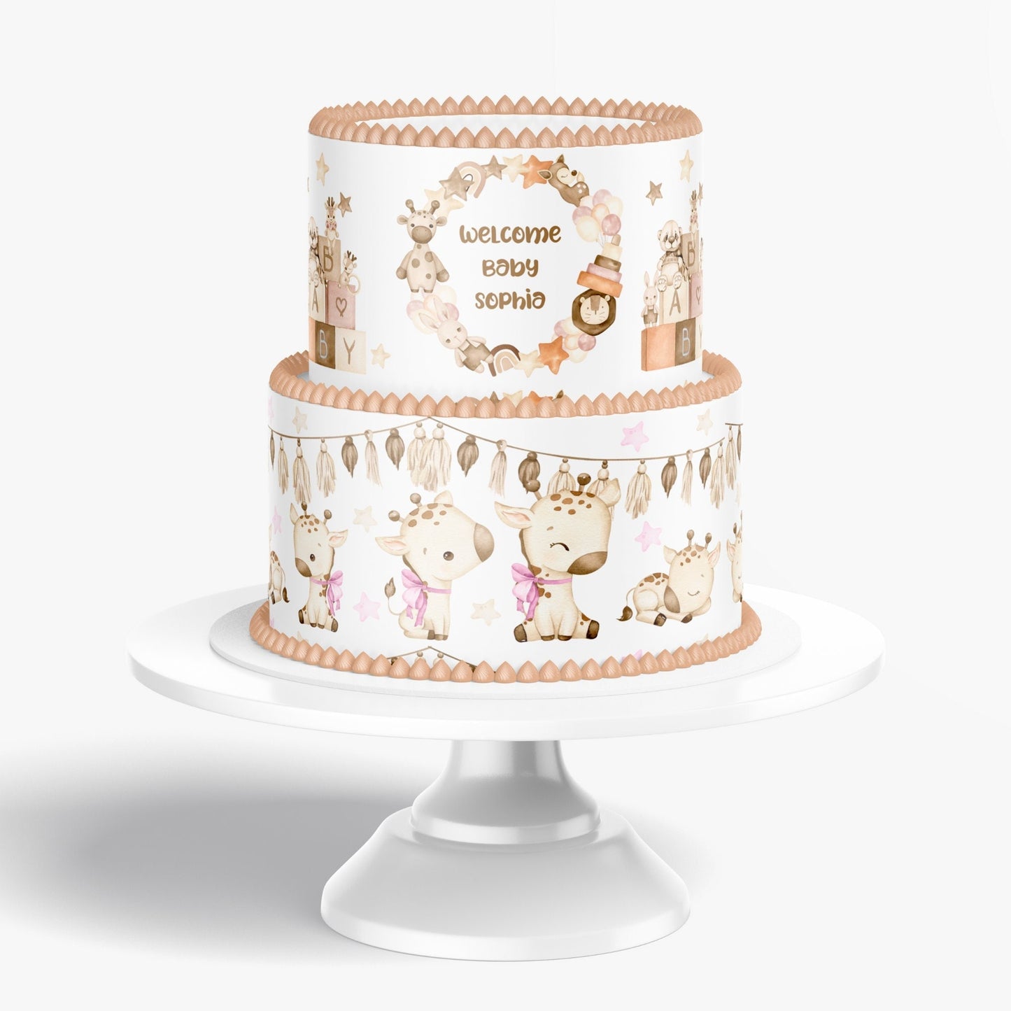 BOHO BABY SHOWER Cake Vintage Toy Baby shower cake Edible Image Vintage Doll cake topper Vintage Baby shower Edible Image Cake Wrap