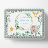 BAPTISM CAKE TOPPER Baptism Edible Image Christening Cake Topper Christening Edible Image Personalizable Cake Topper Cross Holy Communion