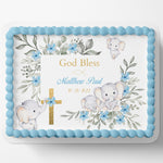 BAPTISM CAKE TOPPER Baptism Edible Image Christening Cake Topper Christening Edible Image Personalizable Cake Topper Cross Holy Communion