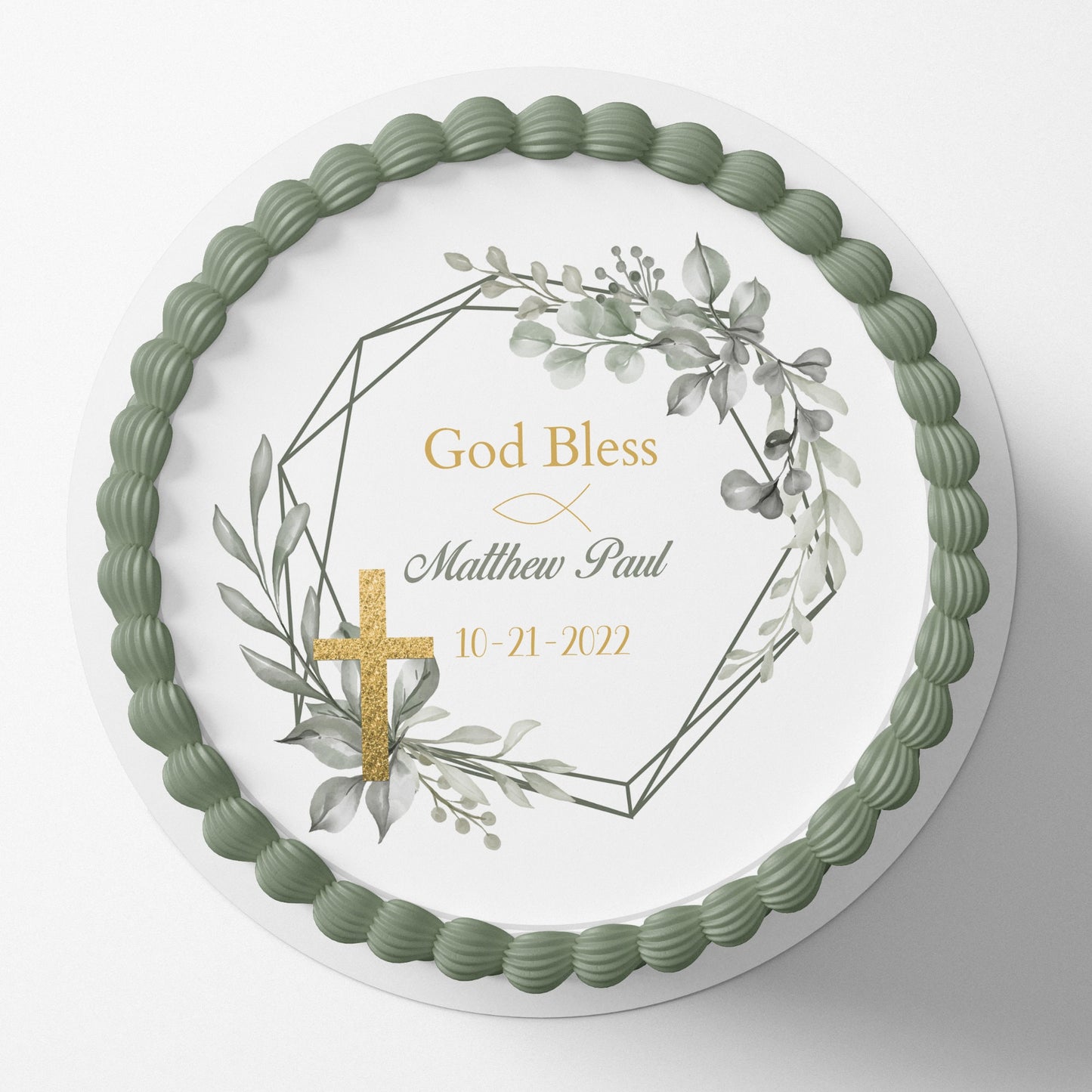 Baptism Cake Topper, Christening Cake Topper, Edible Image cake Topper, Cross Cake topper, Firt Holy Communion Cake Topper