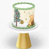 Pooh Bear Edible Icing Wraps | Custom Baby Shower Cake Design