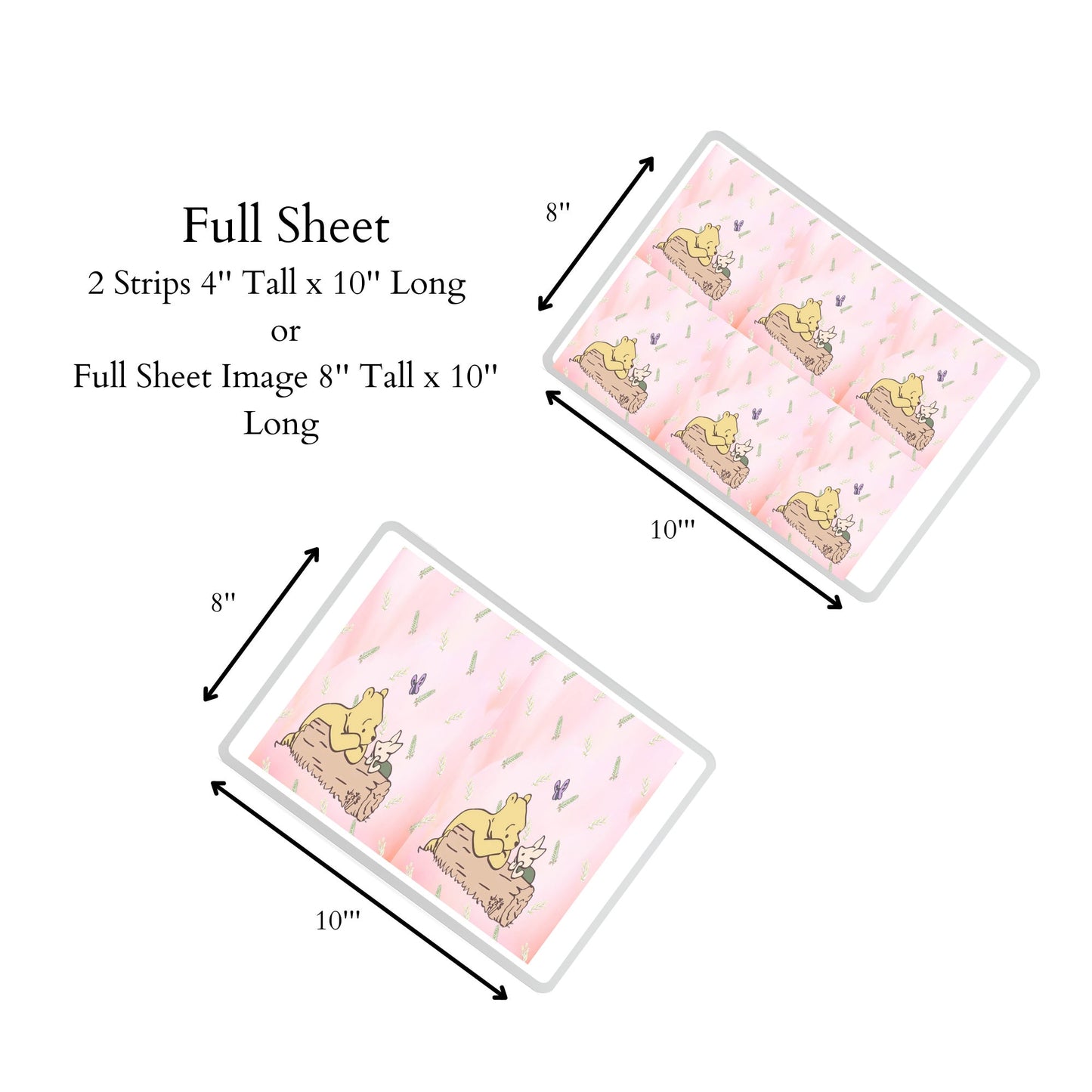 Pooh Bear Photo Cake Topper | Custom Edible Image | Girl's Birthday