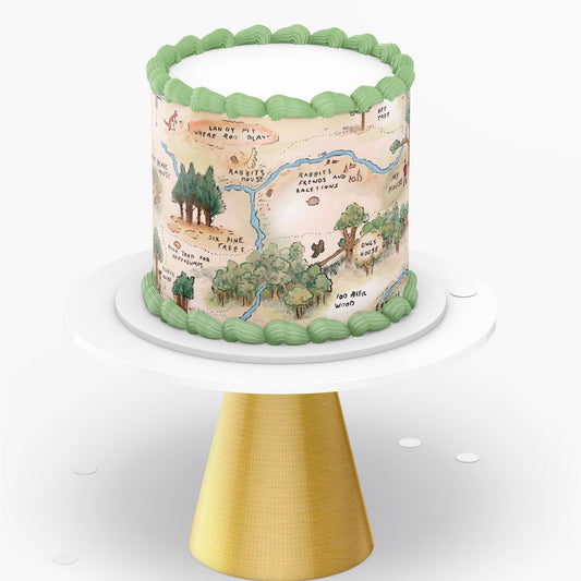 Pooh Bear Cake Wrap | Edible Icing Sheet for Baby Shower Cake