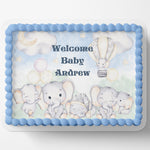 ELEPHANT BABY SHOWER Cake Topper Edible Image ELEPHANT Sheet Cake Topper