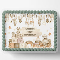 VINTAGE TOY BABY Shower Vintage baby shower Cake topper Edible Image Vintage Cake Topper