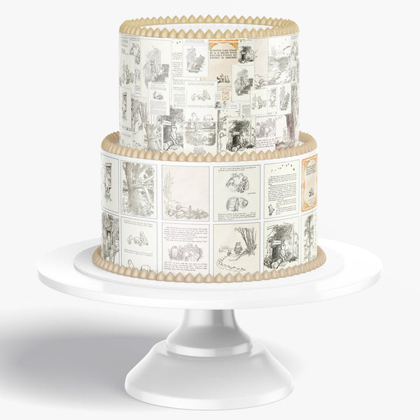 Pooh Bear Picture on Cake | Baby Shower Edible Topper