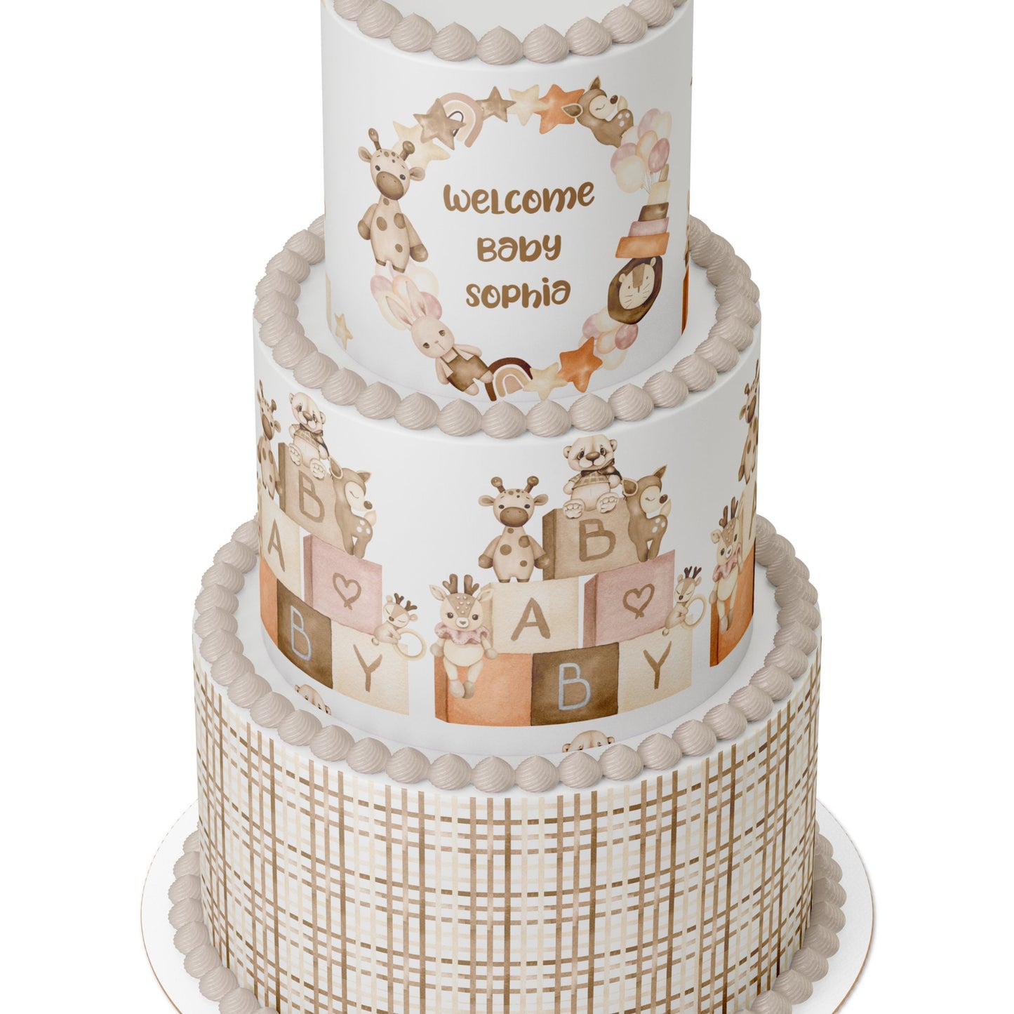 BOHO BABY SHOWER Cake Vintage Toy Baby shower cake Edible Image Vintage Doll cake topper Vintage Baby shower Edible Image Cake Wrap