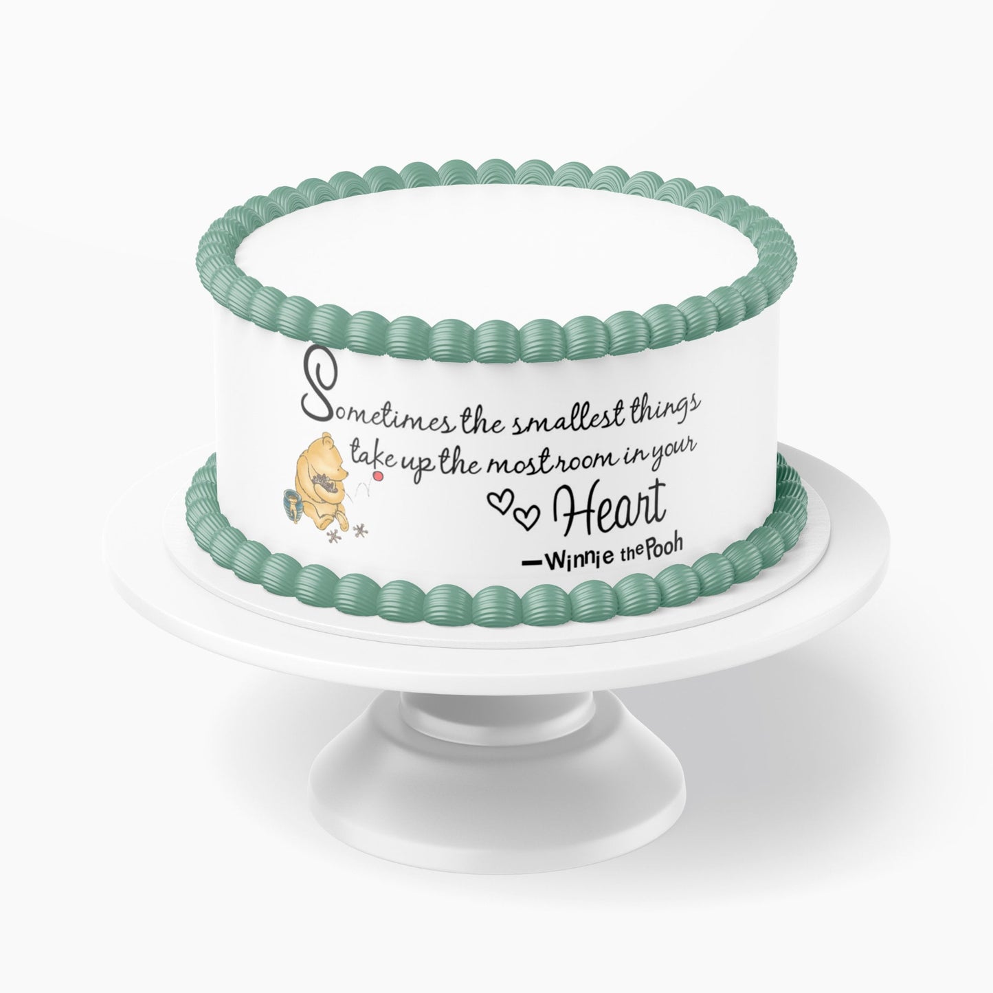 Pooh Bear Baby Shower Wraps | Edible Cake Sides for Tiered Cakes