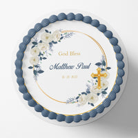 Baptism Cake Topper, Christening Cake Topper, Edible Image cake Topper, Cross Cake topper, First Holy Communion Cake Topper