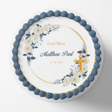 Baptism Cake Topper, Christening Cake Topper, Edible Image cake Topper, Cross Cake topper, First Holy Communion Cake Topper