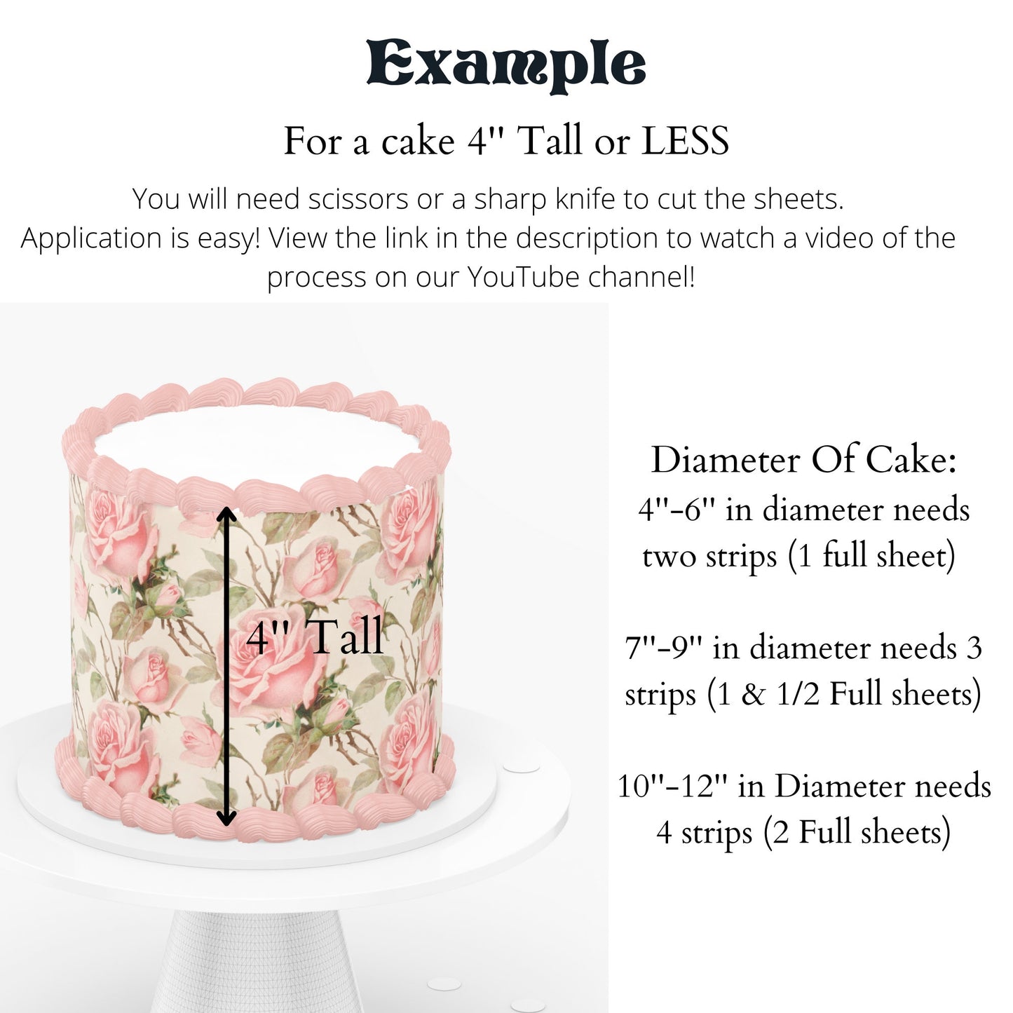 Pooh Bear Cake Side Wraps | Edible Image | Baby Shower Decor