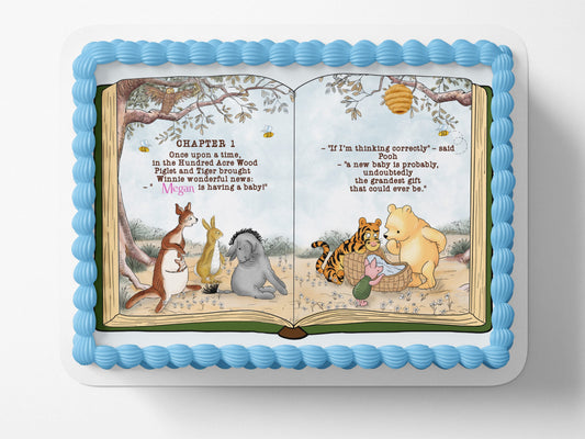 Pooh Bear | Baby Shower | Cake Topper | Edible Image | Storybook | Photo on Cake