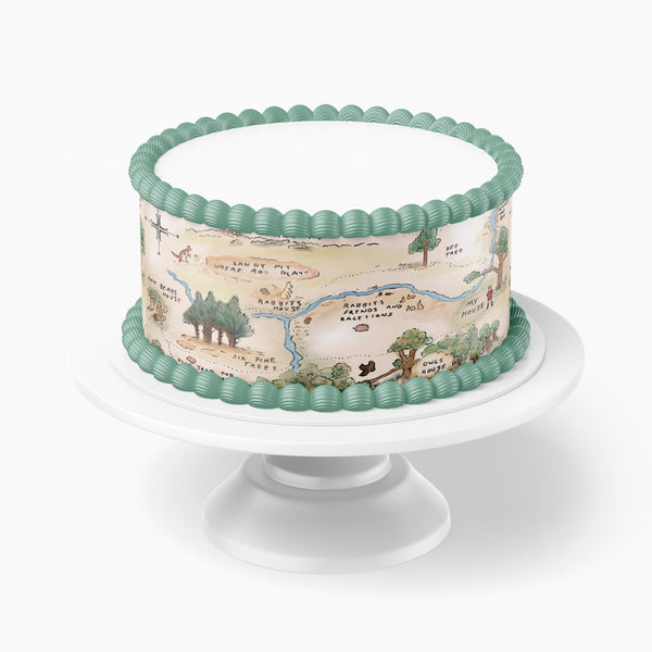 Pooh Bear Edible Cake Wrap Strips | Baby Shower Custom Design