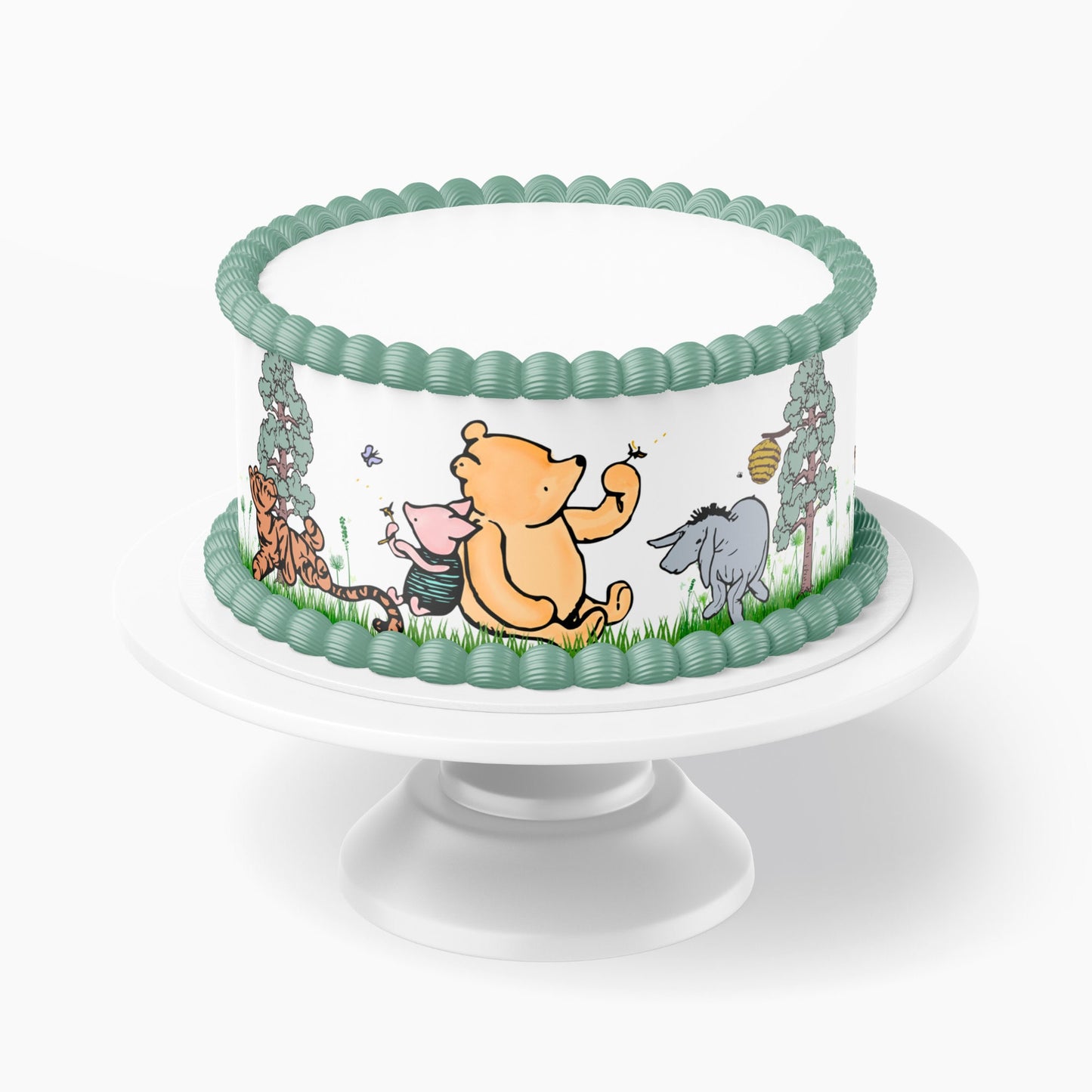 Pooh Bear Edible Photo | Personalized Cake Topper | First Birthday