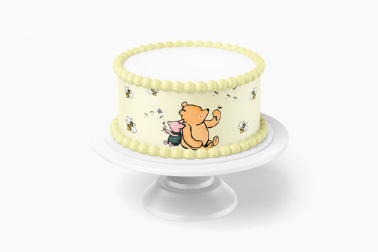 Pooh Bear Cake Topper | Personalized Edible Image | Girl Shower