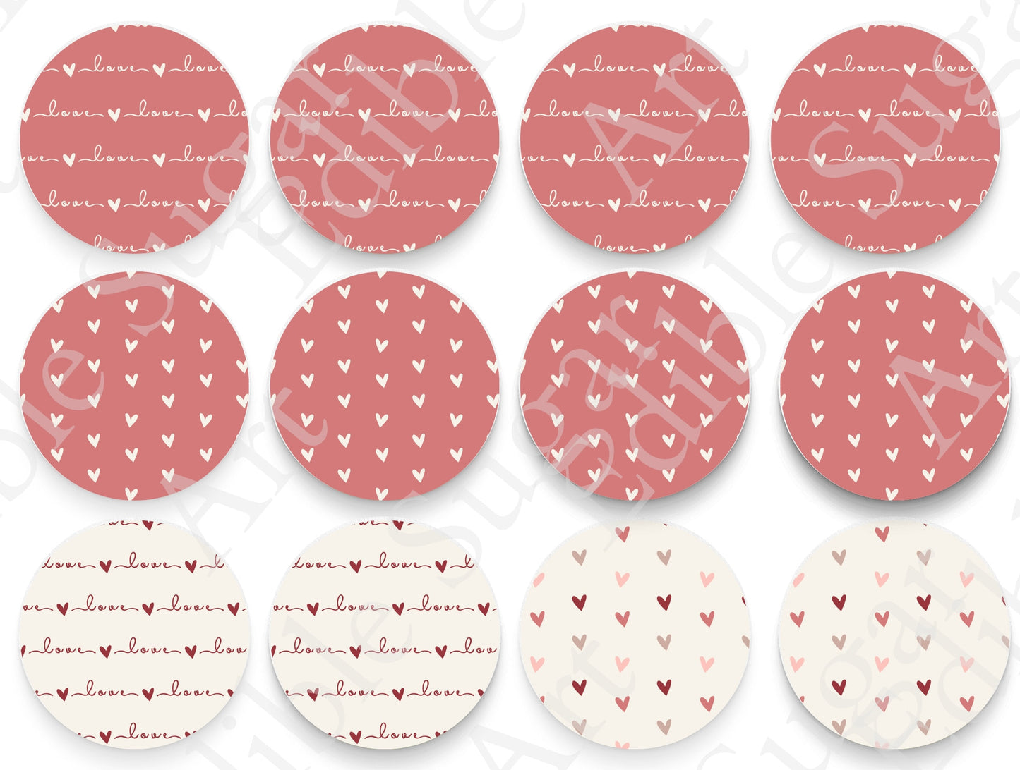VALENTINE'S DAY CUPCAKE Toppers Edible Image Valentine's Day cake topper Valentine's Day cupcake topper Valentines cupcake t