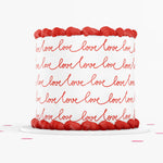 VALENTINE'S DAY CAKE Topper Cake Wrap Love Valentines Day Edible image conversation Heart Cake topper edible image Love writing