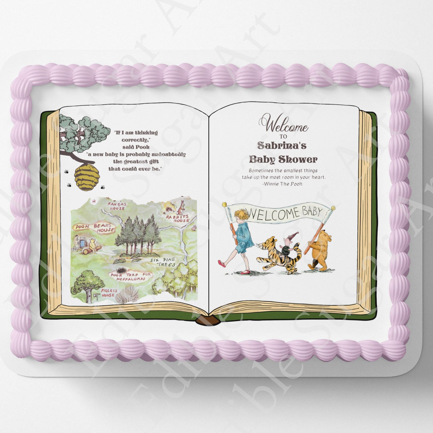 Pooh Bear Cake Topper | Baby Shower | Vintage Story Book | Classic Pooh