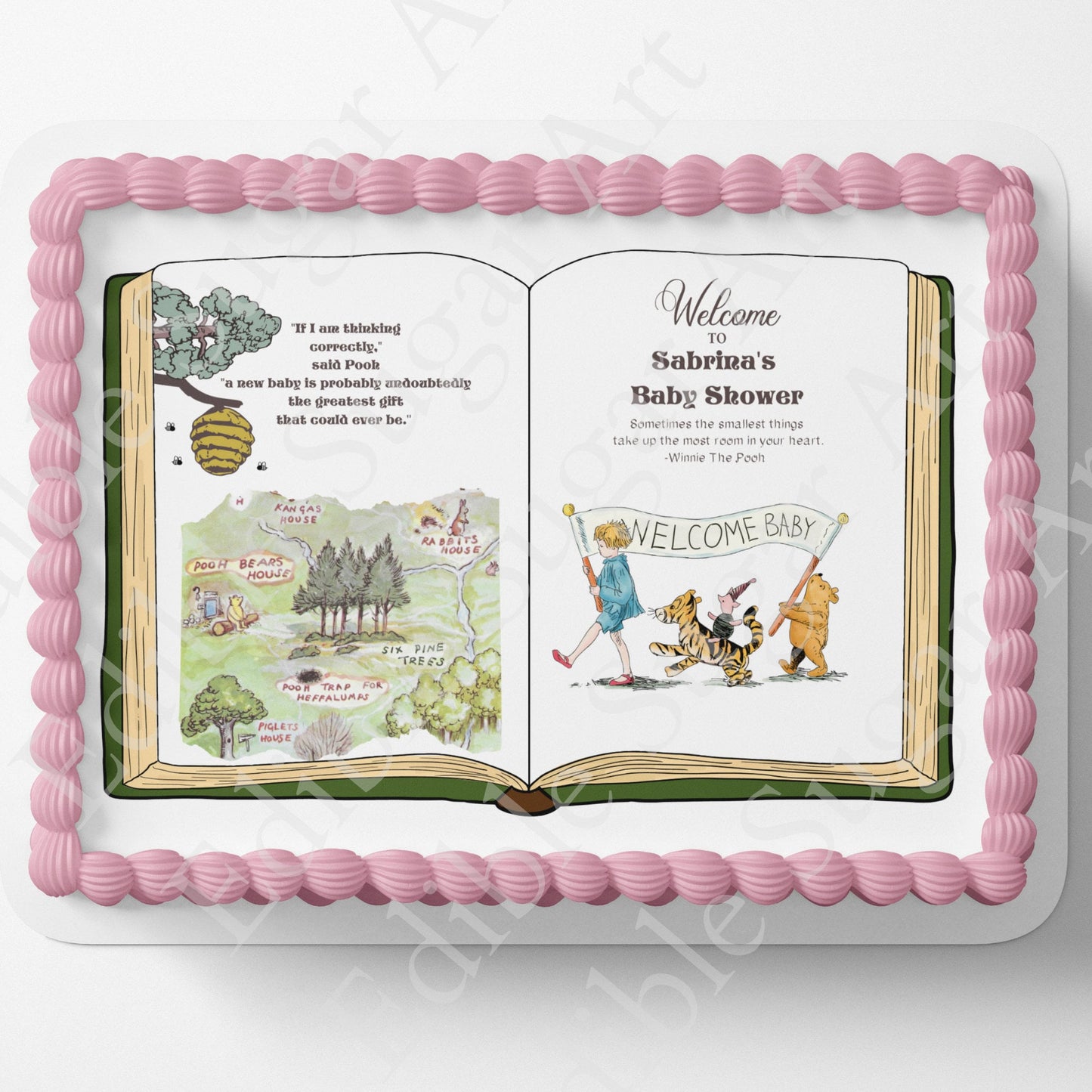Pooh Bear Cake Topper | Baby Shower | Vintage Story Book | Classic Pooh