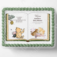 Classic Pooh Bear Cake Topper | Baby Shower | Cake Topper | Edible Image | Storybook | Photo on Cake