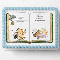 Classic Pooh Bear Cake Topper | Baby Shower | Cake Topper | Edible Image | Storybook | Photo on Cake