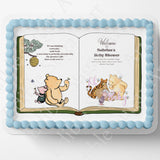 Classic Pooh Bear Cake Topper | Baby Shower | Cake Topper | Edible Image | Storybook | Photo on Cake