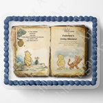 Pooh Bear Cake Topper | Baby Shower | Cake Topper | Edible Image | Storybook | Photo on Cake