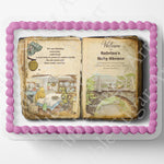 Pooh Bear | Baby Shower | Cake Topper | Edible Image | Vintage Storybook | Photo on Cake