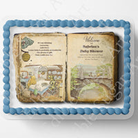 Pooh Bear | Baby Shower | Cake Topper | Edible Image | Vintage Storybook | Photo on Cake