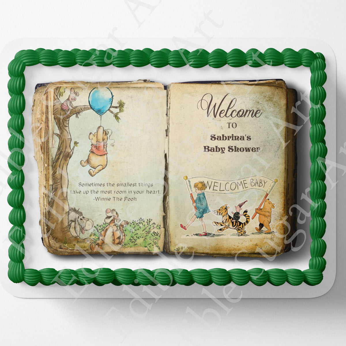 Pooh Bear | Baby Shower | Cake Topper | Edible Image | Storybook | Photo on Cake