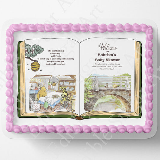 Pooh Bear Cake Topper | Baby Shower | Vintage Story Book | Classic Pooh