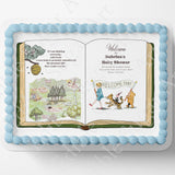 Pooh Bear Cake Topper | Baby Shower | Vintage Story Book | Classic Pooh