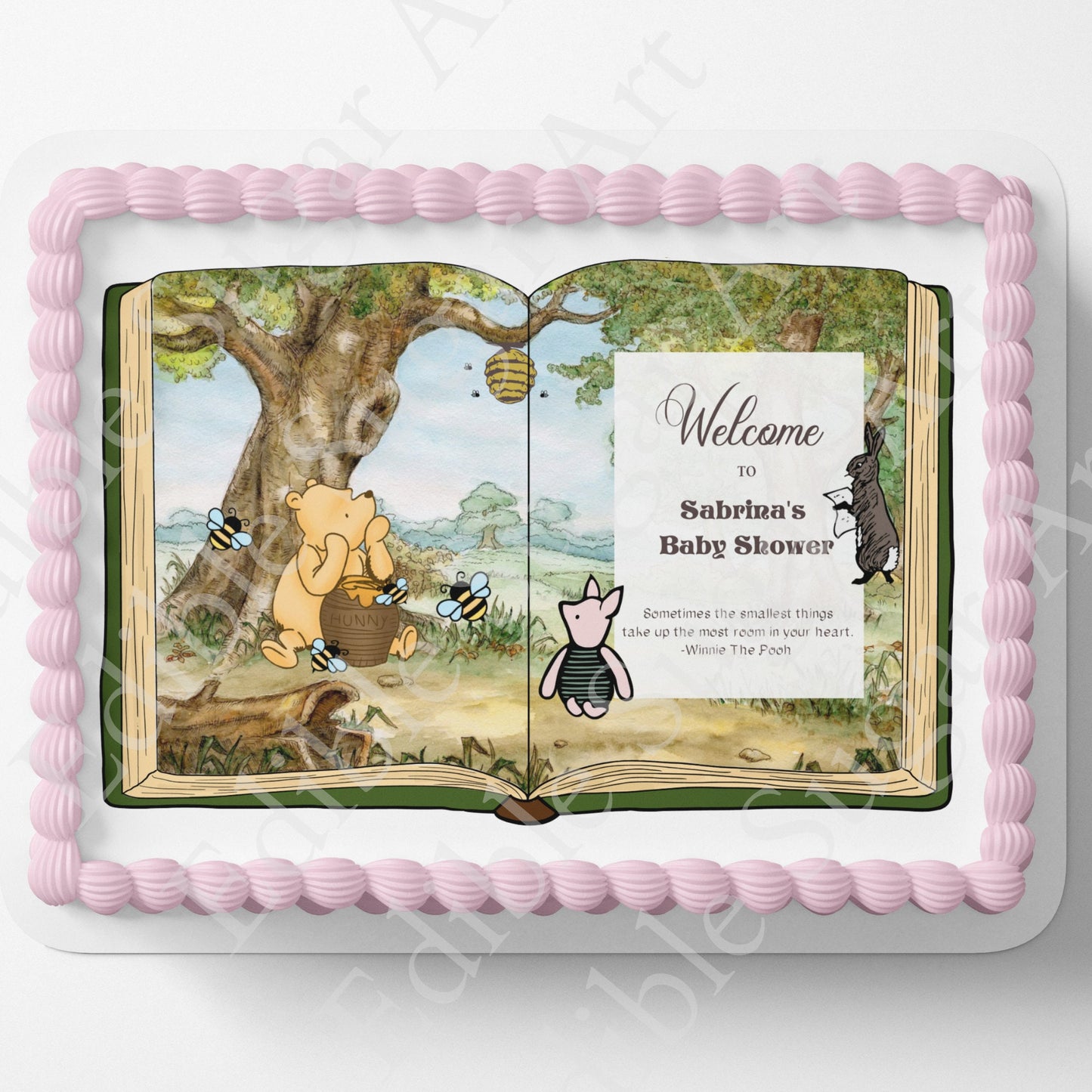 Pooh Bear Cake Topper | Baby Shower | Vintage Story Book | Classic Pooh