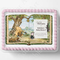 Pooh Bear Cake Topper | Baby Shower | Vintage Story Book | Classic Pooh
