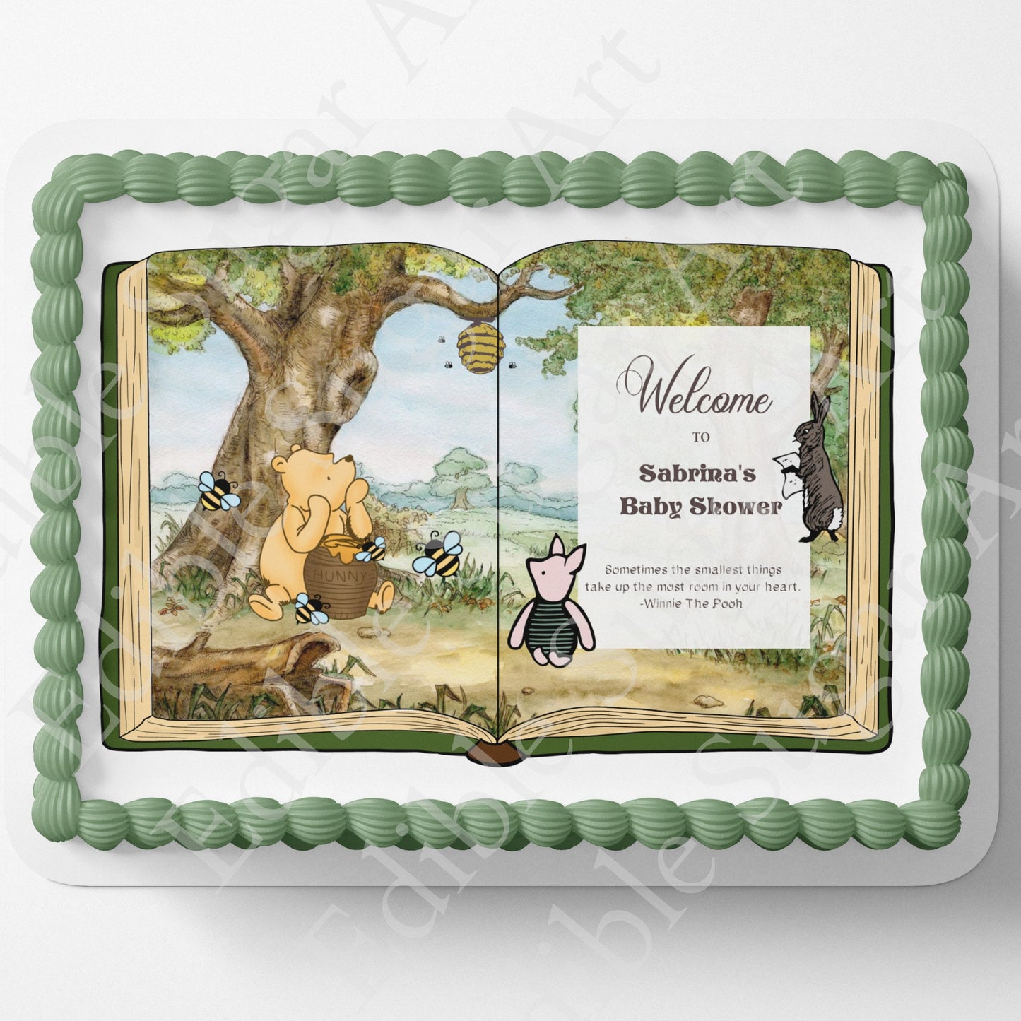 Pooh Bear Cake Topper | Baby Shower | Vintage Story Book | Classic Pooh