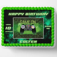 LEVEL UP GAMER Cake wrap Video game birthday video game cake edible image edible icing sheet frosting sheet