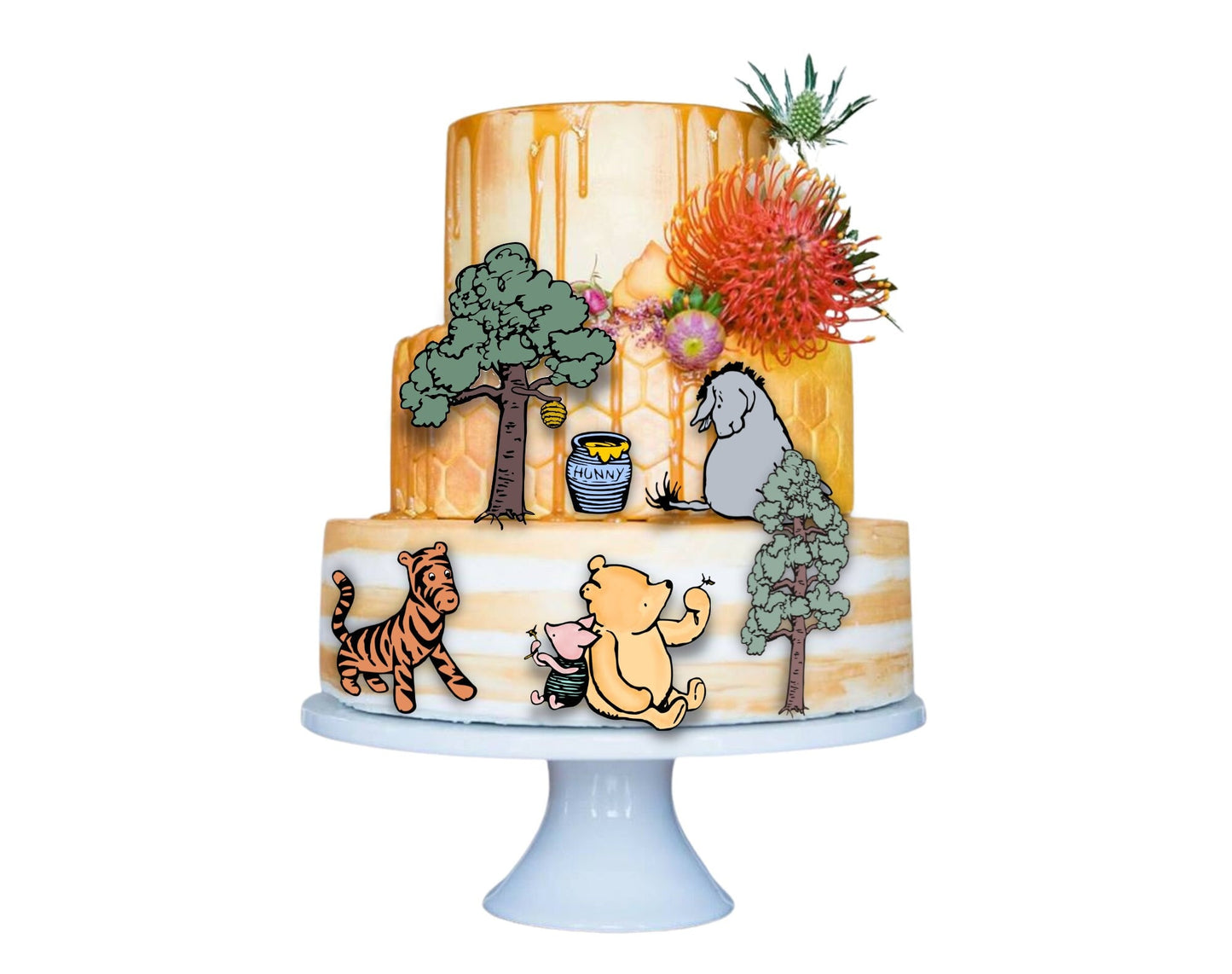 Pooh Bear cutouts Edible Images Classic Winnie the Pooh Edible Images | Winnie the Pooh Edible Cake Decoration | Winnie Precut Edible Images